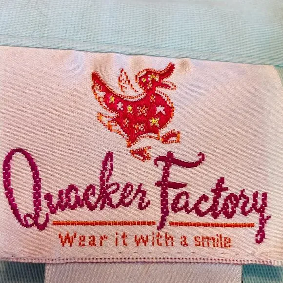 Quacker Factory Aqua Blue Floral Multicolor Embroidery Mock Neck Jacket Women 1X - Picture 10 of 14